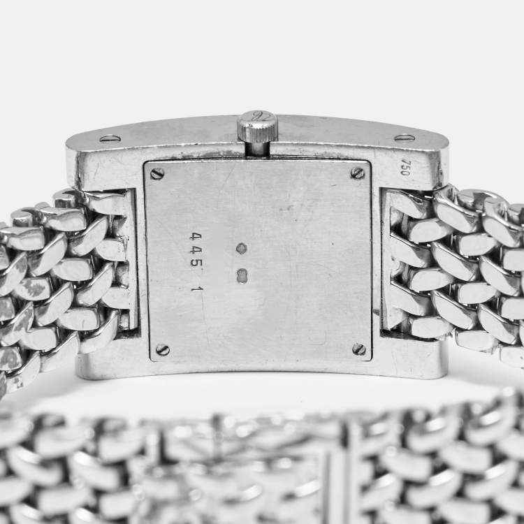 Pre Owned Chopard Mother of Pearl Diamond 18K White Gold 106805-1002 Women's Wristwatch 25 mm 