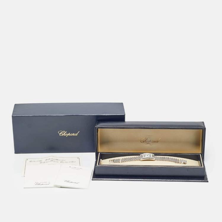 Pre Owned Chopard Mother of Pearl Diamond 18K White Gold 106805-1002 Women's Wristwatch 25 mm 