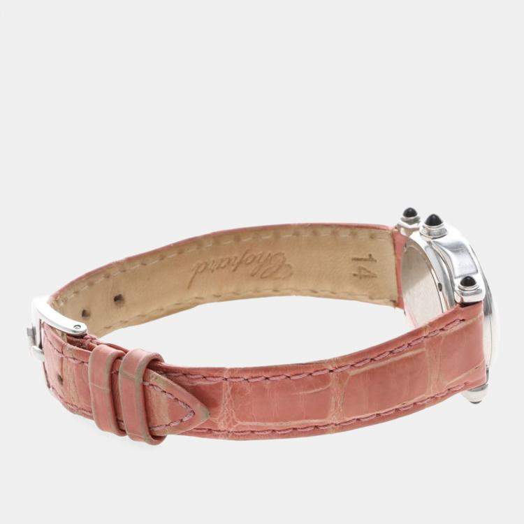 Pre Owned Chopard Happy Sport Diamond 27/8245-36 Quartz Stainless Steel Womens Wristwatch 26 mm