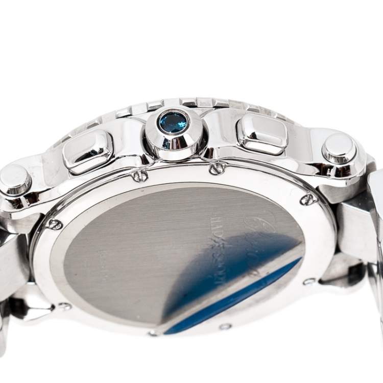 Pre Owned Chopard White Stainless Steel Happy Sport 8499 Women's Wristwatch 42 mm