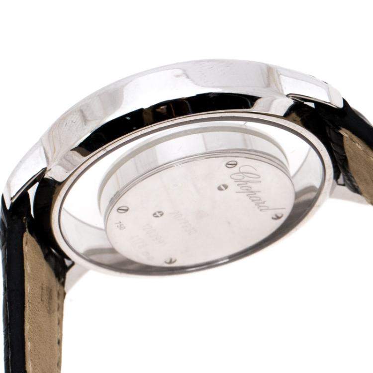 Pre Owned Chopard Mother of Pearl 18K White Gold Diamonds 20/7230 Women's Wristwatch 36 mm