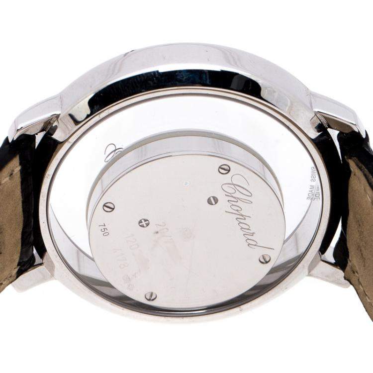 Pre Owned Chopard Mother of Pearl 18K White Gold Diamonds 20/7230 Women's Wristwatch 36 mm