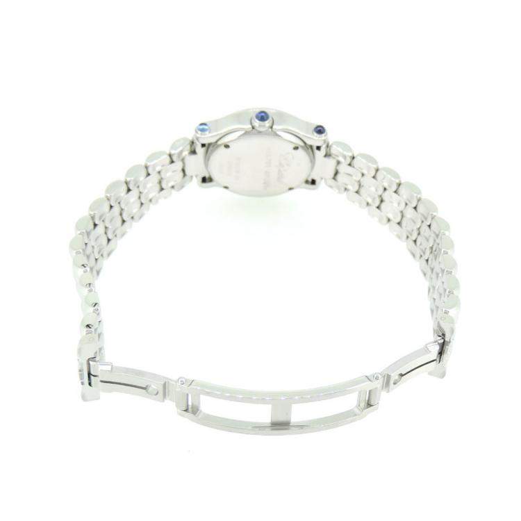 Pre Owned Chopard MOP Stainless Steel Diamonds Happy Sport 8250-23 Women's Wristwatch 26 MM
