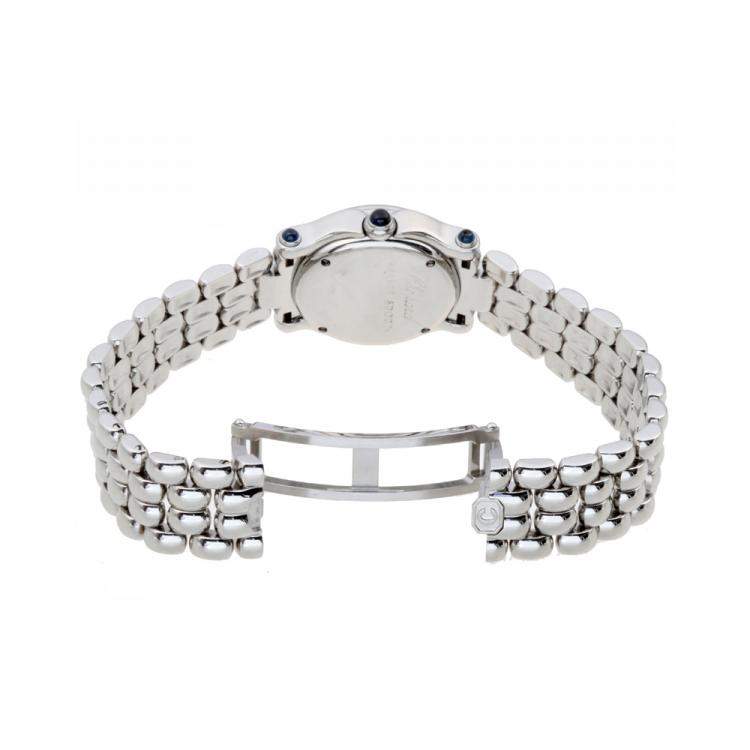Pre Owned Chopard MOP Diamonds Stainless Steel Happy Sport 8250-23 Women's Wristwatch 26 MM