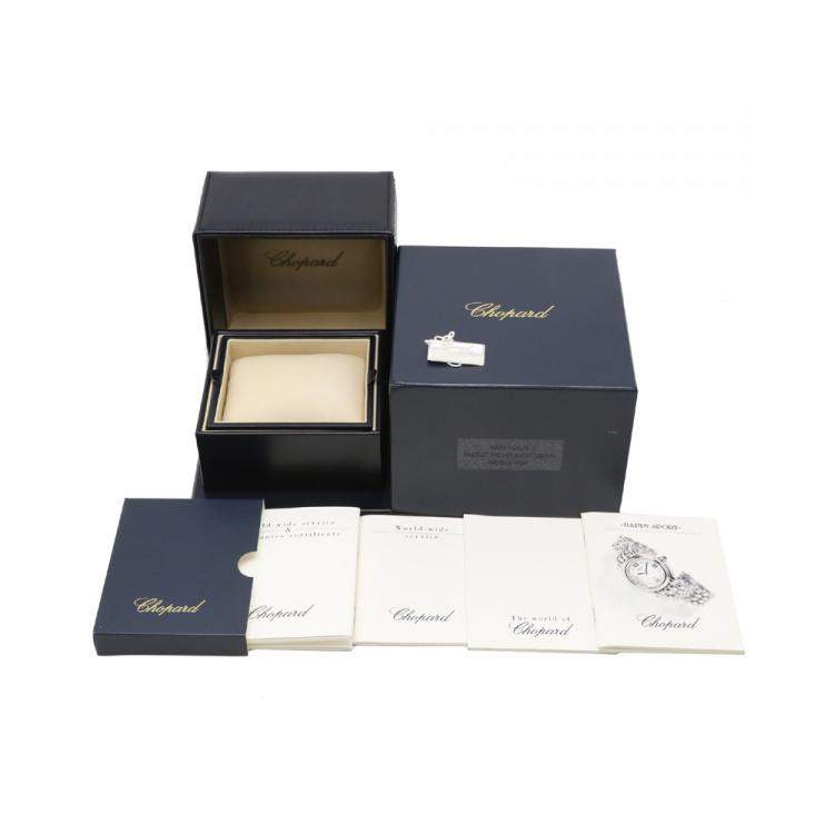 Pre Owned Chopard MOP Diamonds Stainless Steel Happy Sport 8250-23 Women's Wristwatch 26 MM