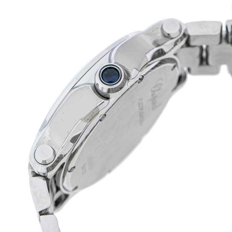 Pre Owned Chopard White Stainless Steel Happy Sport 8475 Women's Wristwatch 36 mm