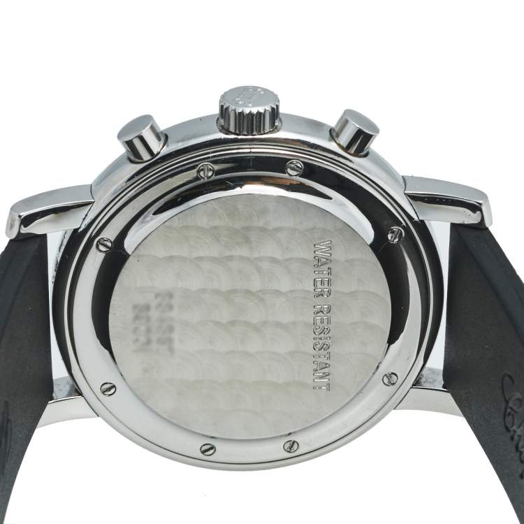 Pre Owned Chopard Silver Stainless Steel Rubber Mille Miglia 8900 Women's Wristwatch 33 mm