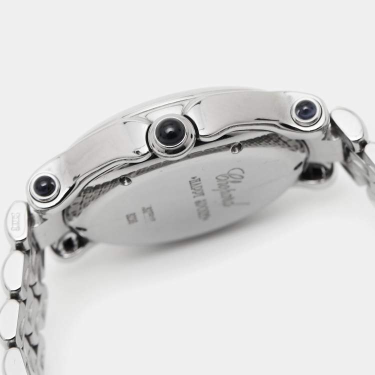 Pre Owned Chopard White Stainless Steel Happy Sport 27/8236-23 Women's Wristwatch 32 mm