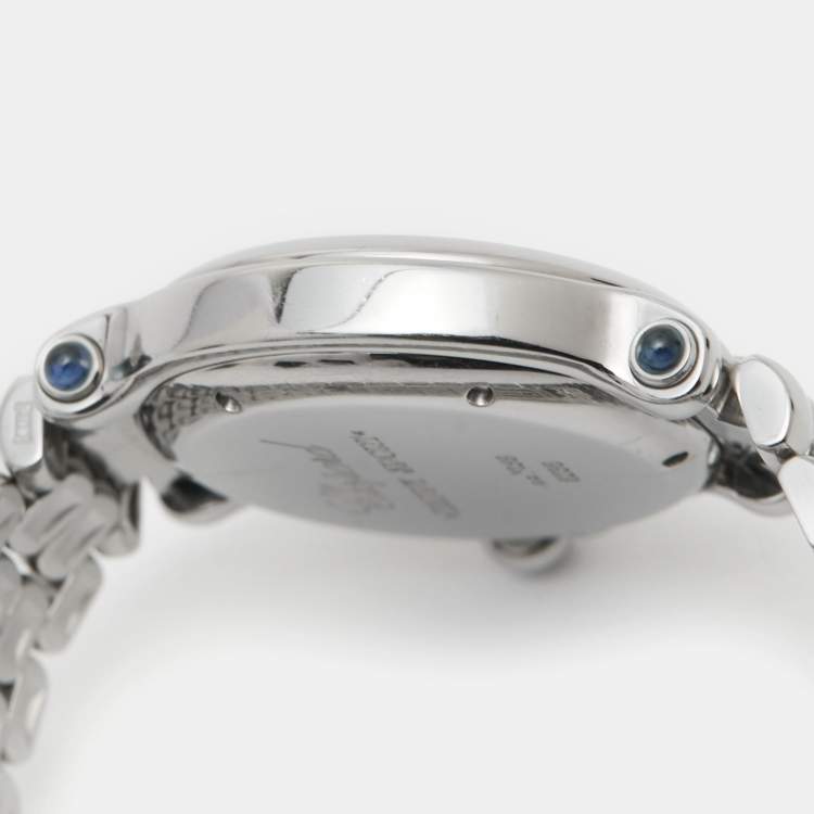 Pre Owned Chopard White Stainless Steel Happy Sport 27/8236-23 Women's Wristwatch 32 mm