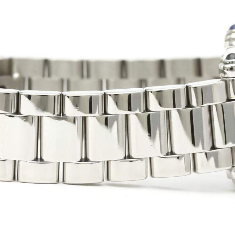 مملوكة مسبقًا Chopard White Diamonds Stainless Steel Happy Sport 27/8893-23 Quartz Women's Wristwatch 23 mm