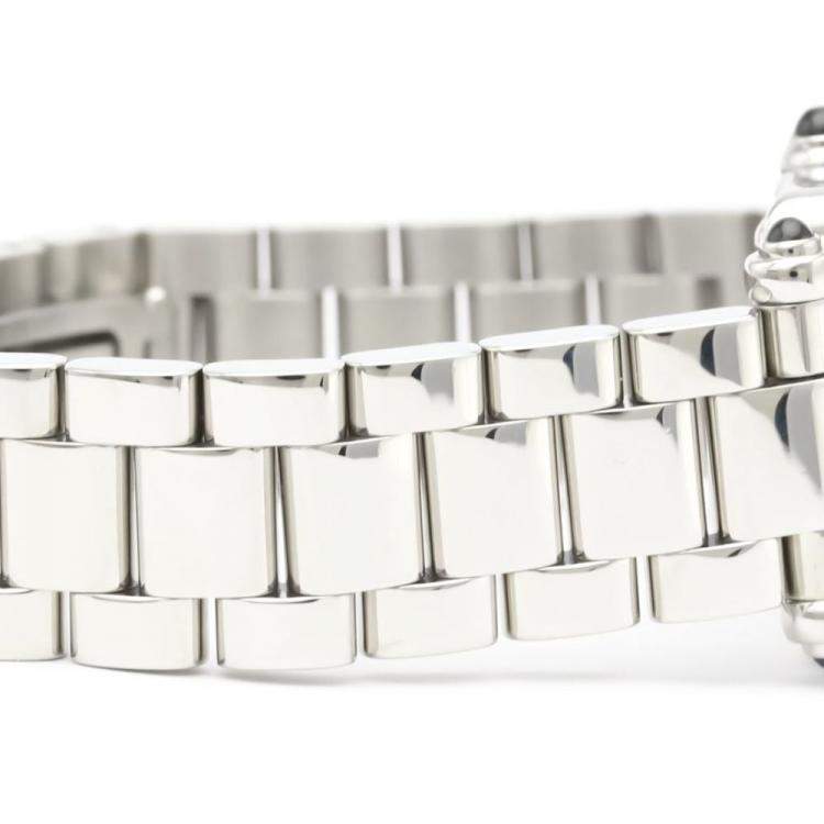 Pre Owned Chopard White Diamond Stainless Steel Happy Sport 27/8893-23 Quartz Women's Wristwatch 23 mm