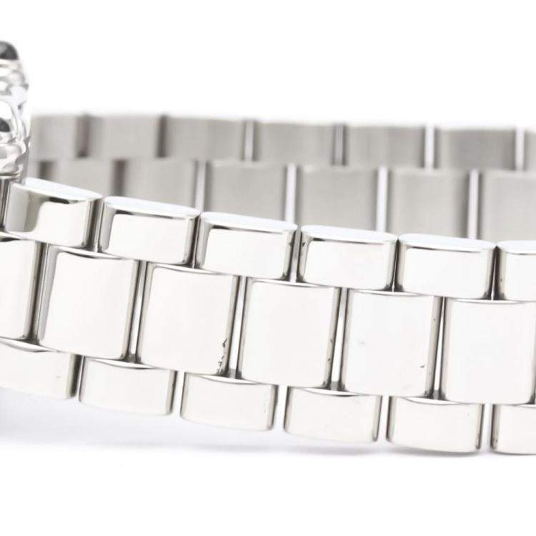 مملوكة مسبقًا Chopard Black Diamond Stainless Steel Happy Sport 27/8893-23 Quartz Women's Wristwatch 23 mm