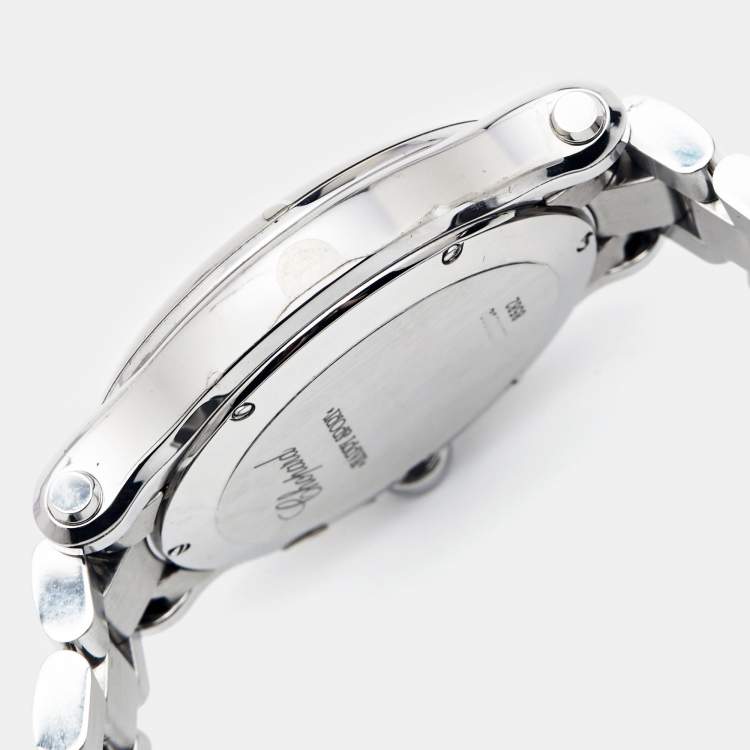 Pre Owned Chopard White Diamond Stainless Steel Happy Sport 278582-3002 Women's Wristwatch 36 mm