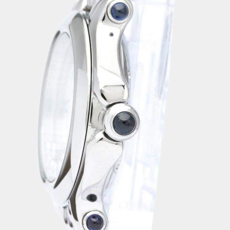 Pre Owned Chopard White Stainless Steel Happy Sport 27/8236-23 Women's Wristwatch 32 mm