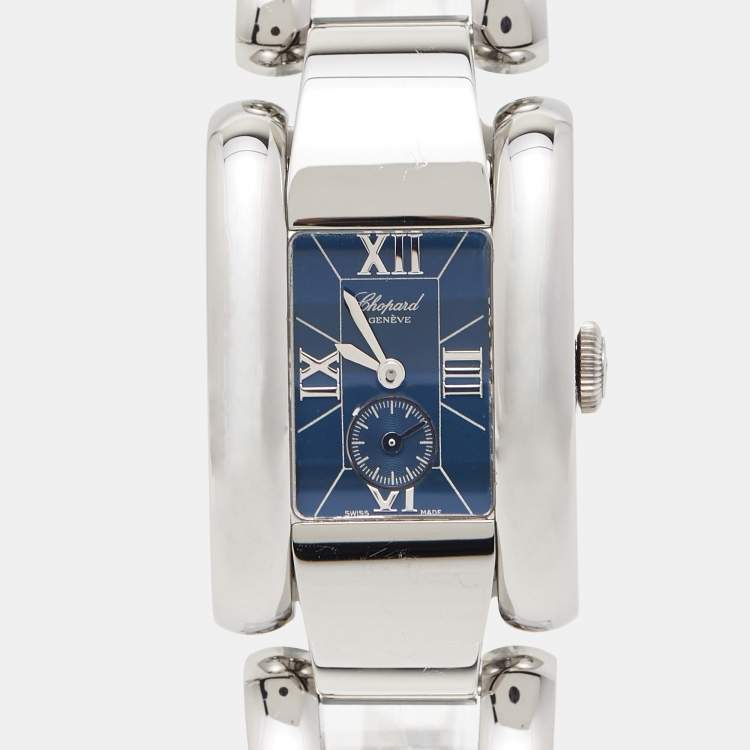 Pre Owned Chopard Blue Stainless Steel La Strada 8357 Women's Wristwatch 23 x 34 mm