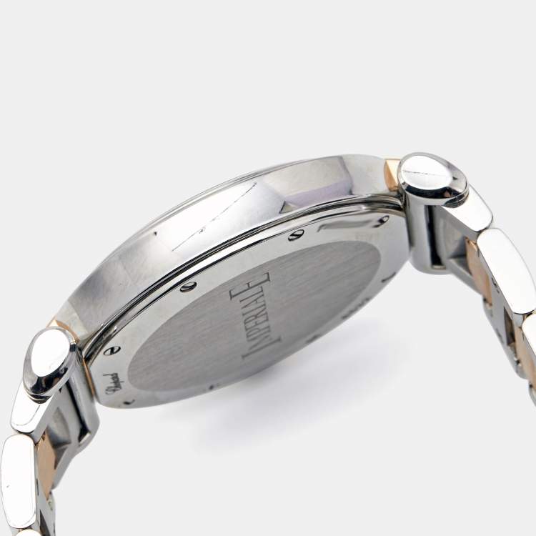 Pre Owned Chopard Mother of Pearl 18k Rose Gold Stainless Steel Imperiale 388532-6002 Women's Wristwatch 36 mm