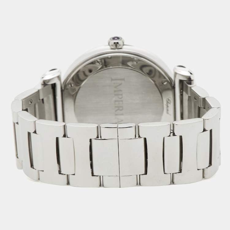 Pre Owned Chopard Silver Stainless Steel Diamond Imperiale 388532-3002 Women's Wristwatch 36 mm