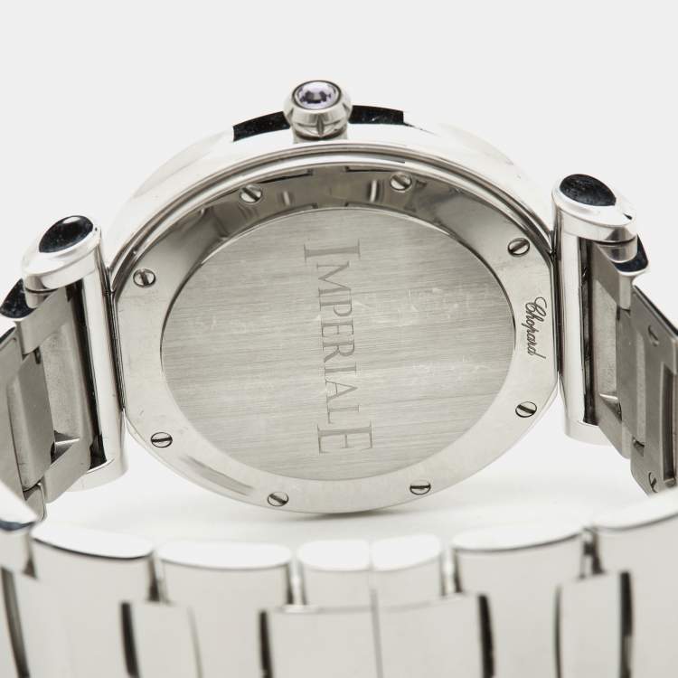 Pre Owned Chopard Silver Stainless Steel Diamond Imperiale 388532-3002 Women's Wristwatch 36 mm
