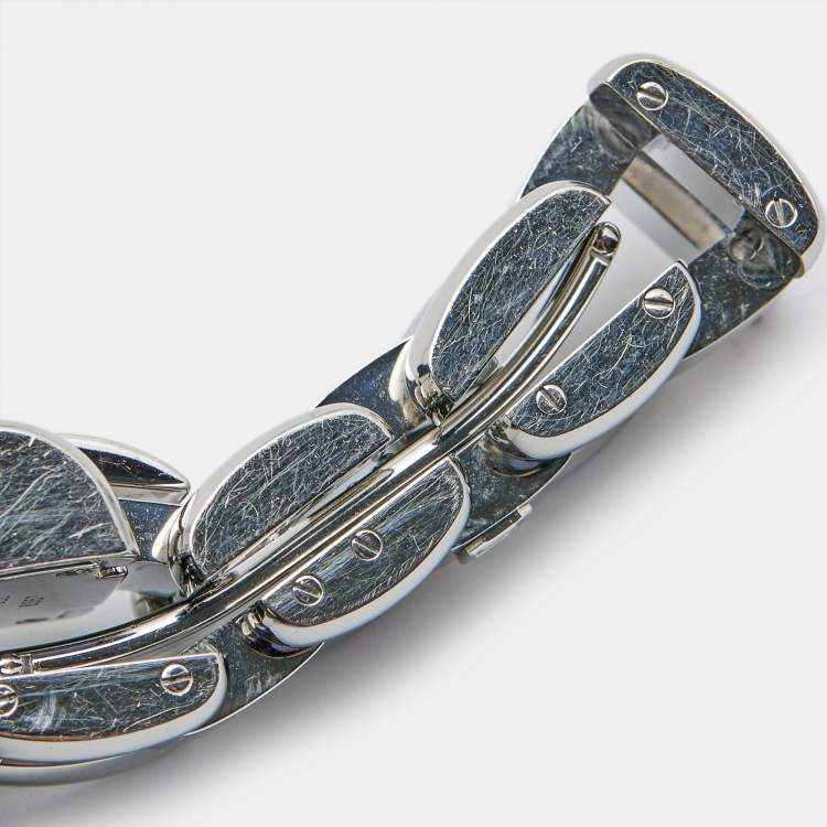 Pre Owned Chopard White Stainless Steel Diamonds La Strada 41/8415 Women's Wristwatch 23.50 mm