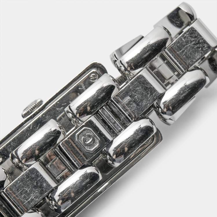 Pre Owned Chopard White Stainless Steel Diamonds La Strada 41/8415 Women's Wristwatch 23.50 mm