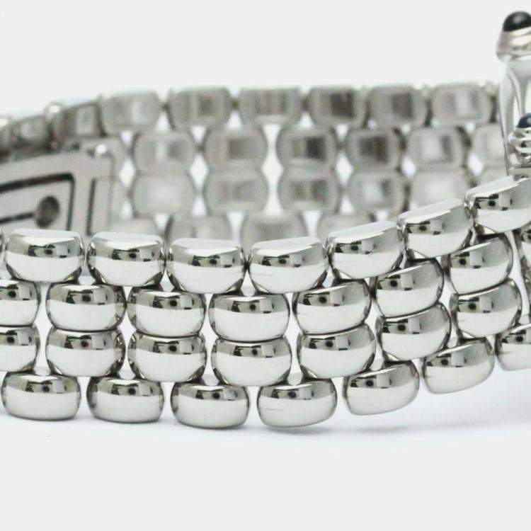 Pre Owned Chopard White Stainless Steel Happy Sport 27/8250-23 Quartz Women's Wristwatch 26 mm