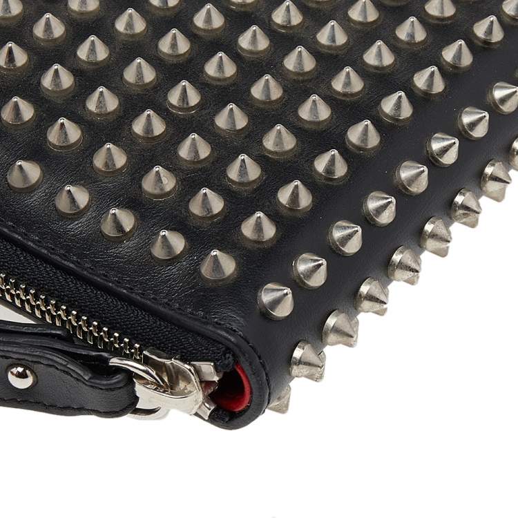 Pre Owned Christian Louboutin Black Leather Studded iPad Case