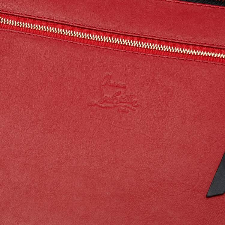 Pre Owned Christian Louboutin Black Leather Studded iPad Case