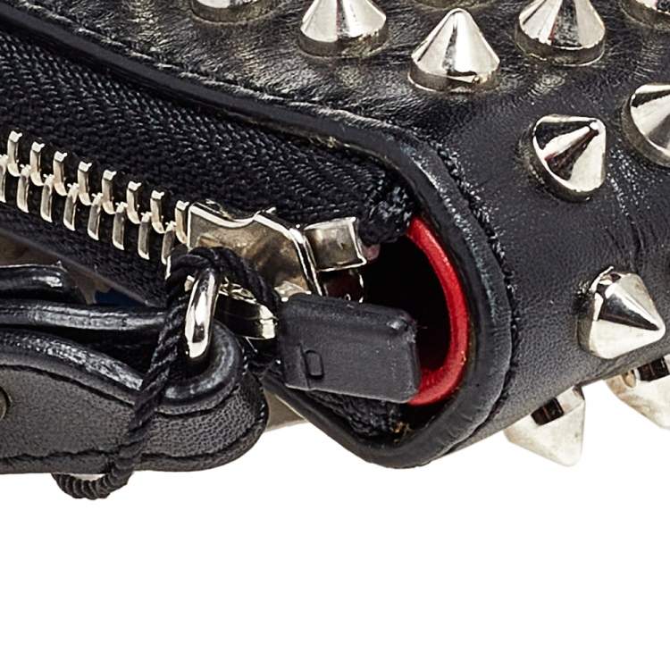 Pre Owned Christian Louboutin Black leather Studded iPad Case