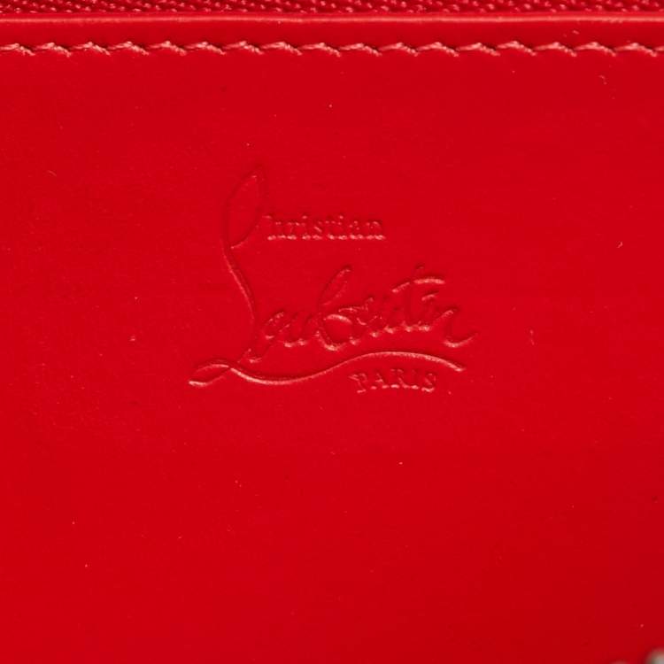 Pre Owned Christian Louboutin Black Leather Panettone Continental Wallet