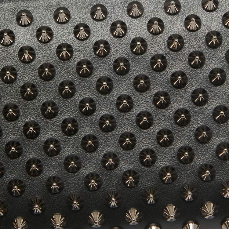 Pre Owned Christian Louboutin Black Leather Panettone Continental Wallet