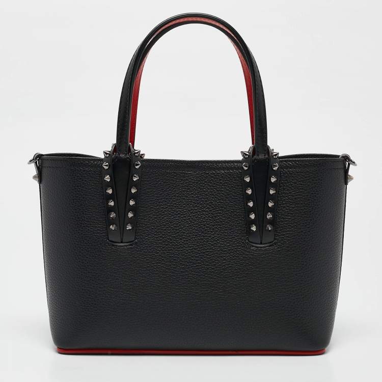 Pre Owned Christian Louboutin Black Leather Mini Cabata Tote