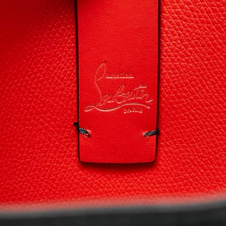 Pre Owned Christian Louboutin Black Leather Mini Cabata Tote