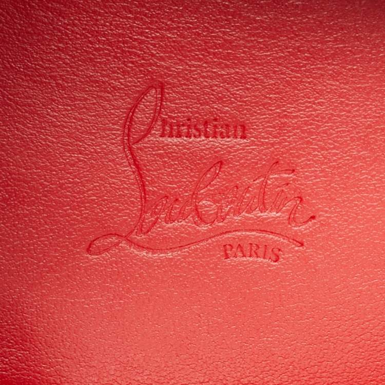 Pre Owned Christian Louboutin Paloma Spike Metallic Pink Patent Leather Tote