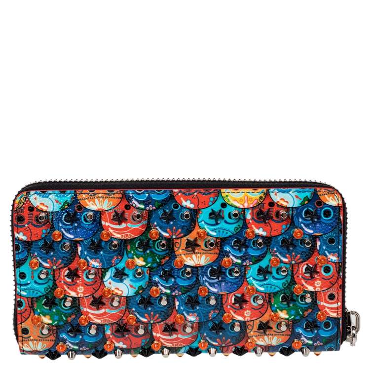 Pre Owned Christian Louboutin Multicolor Leather Panettone Wallet