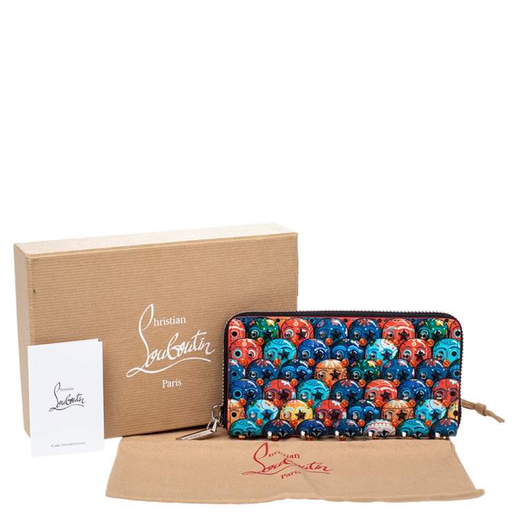 Pre Owned Christian Louboutin Multicolor Leather Panettone Wallet