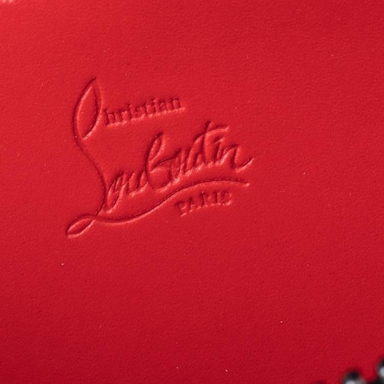 مملوكة مسبقًا Christian Louboutin Olive Green Leather Panettone Zip Around Wallet
