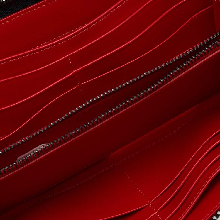 Pre Owned Christian Louboutin Black Leather M Panettone Wallet