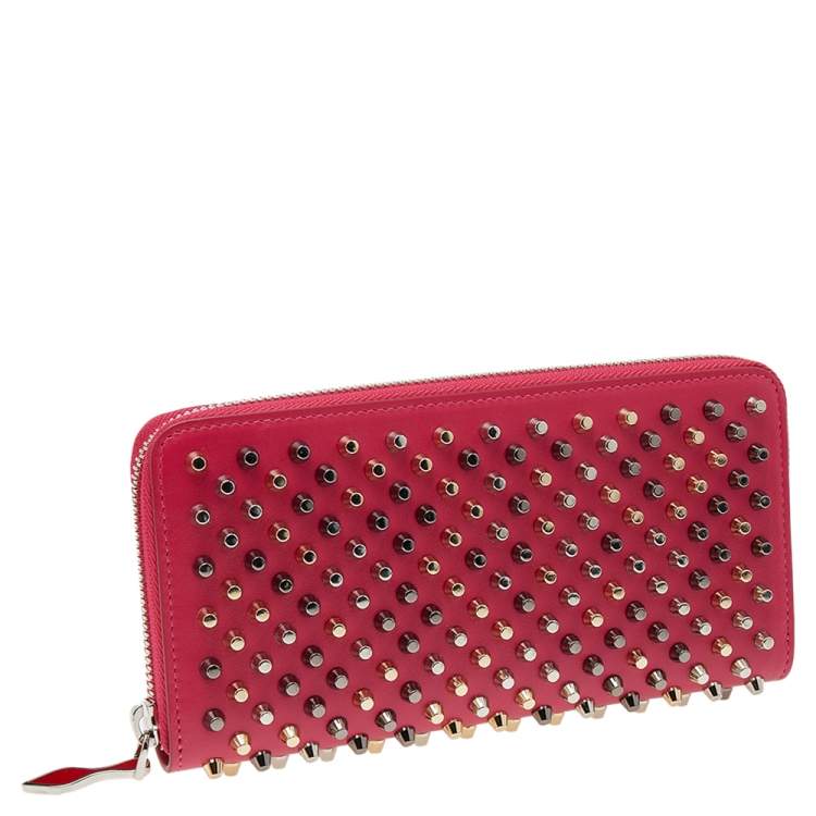 Pre Owned Christian Louboutin Pink Leather M Panettone Wallet