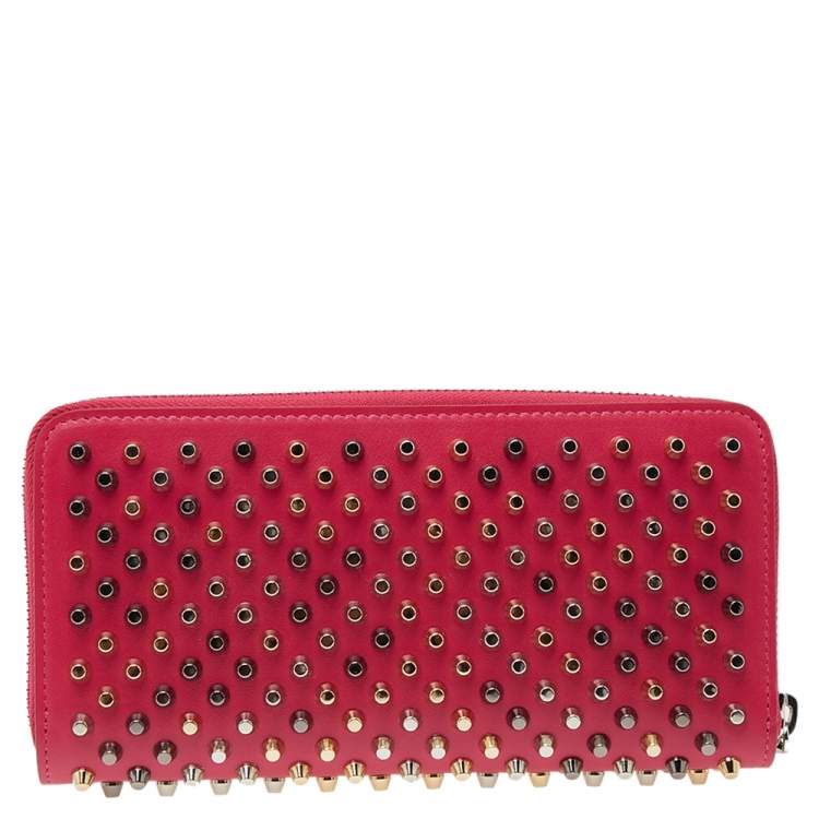 Pre Owned Christian Louboutin Pink Leather M Panettone Wallet