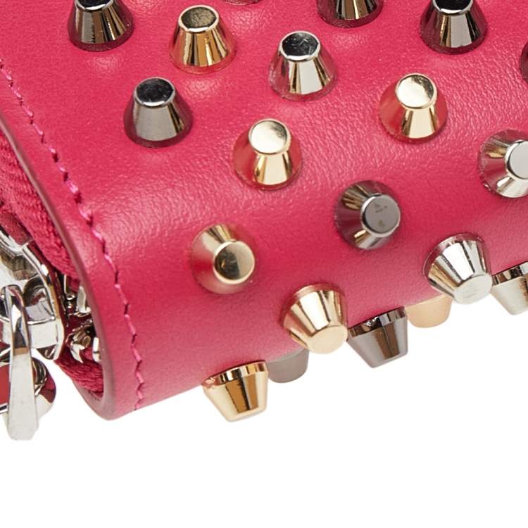 Pre Owned Christian Louboutin Pink Leather M Panettone Wallet