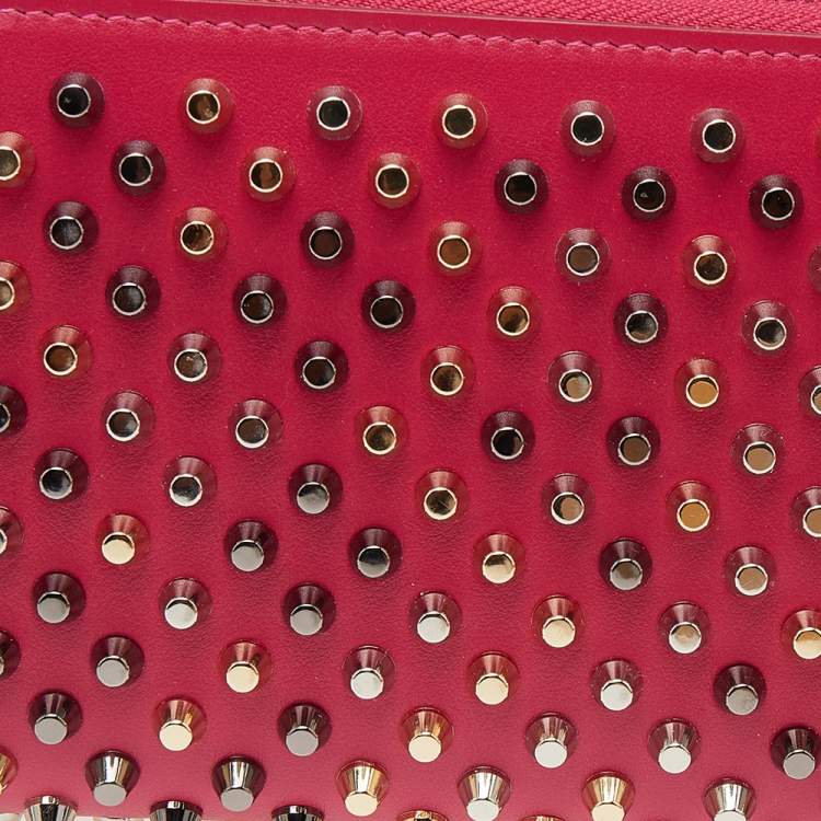 Pre Owned Christian Louboutin Pink Leather M Panettone Wallet