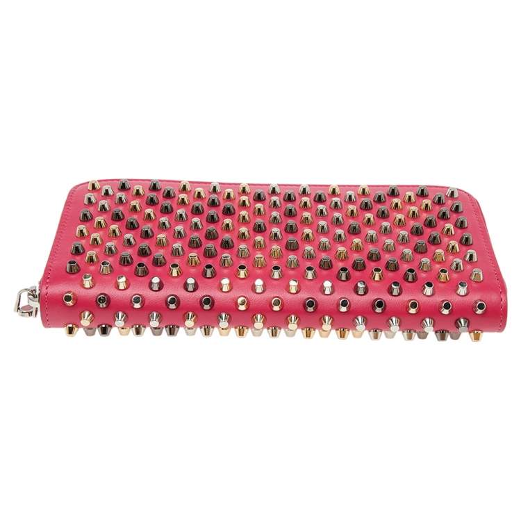 Pre Owned Christian Louboutin Pink Leather M Panettone Wallet