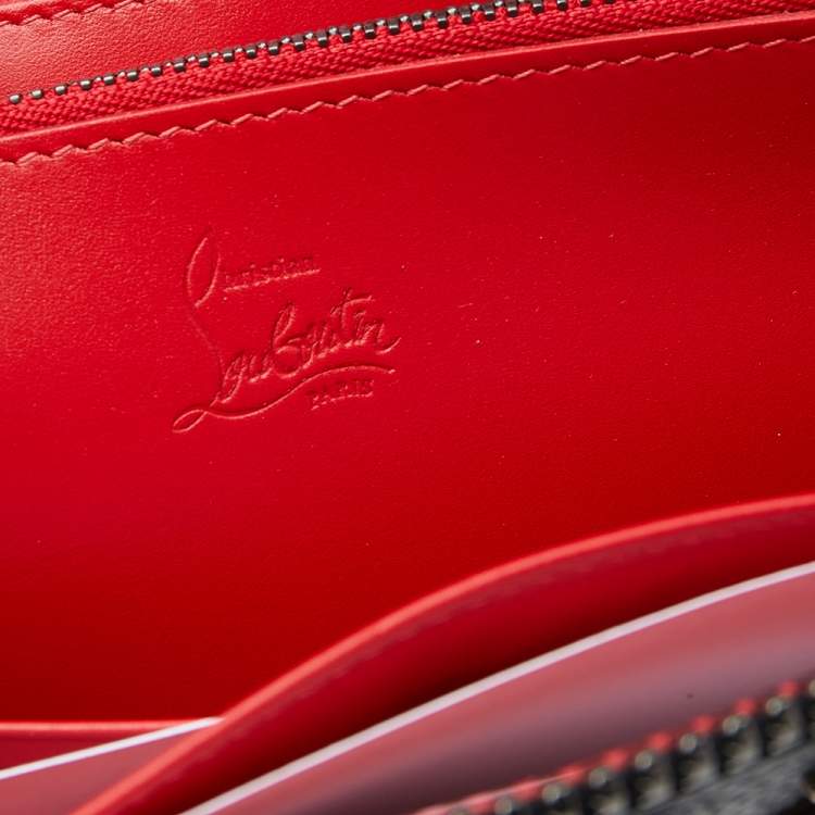 Pre Owned Christian Louboutin Black Leather M Panettone Wallet