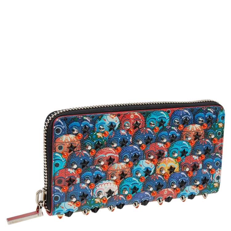 Pre Owned Christian Louboutin Multicolor Printed Patent Leather M Tinos Wallet
