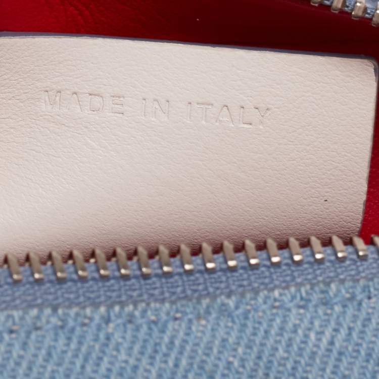 Pre Owned Christian Louboutin Blue Denim Mini Rubylou Love Crossbody Bag  