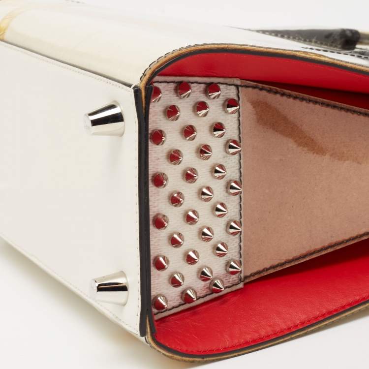 Pre Owned Christian Louboutin Multicolor PVC and Leather Small Paloma Loubicouture Top Handle Bag