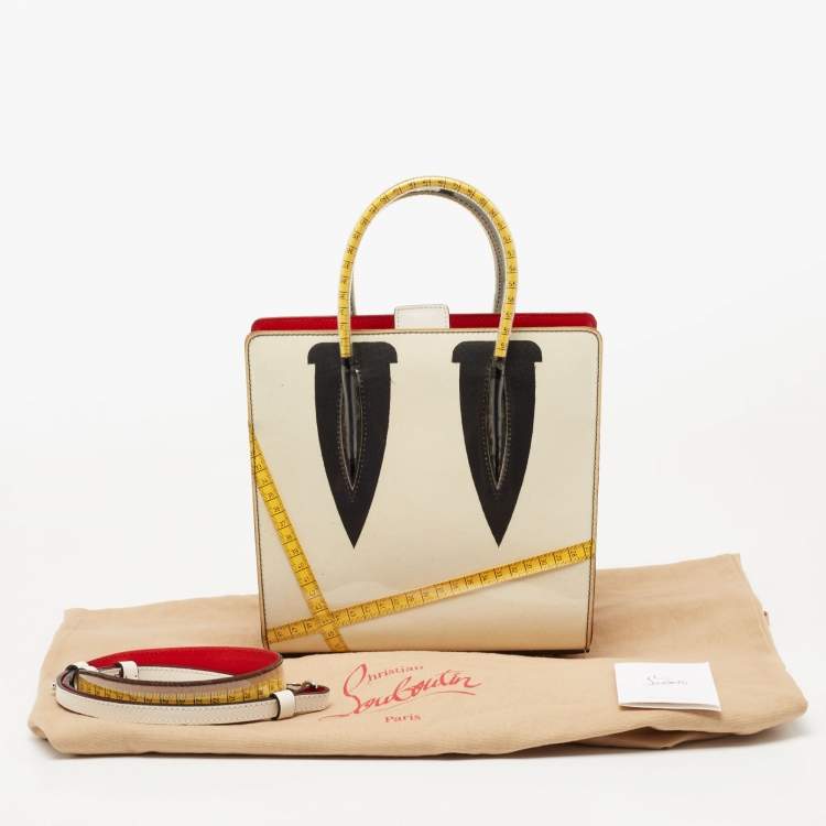 Pre Owned Christian Louboutin Multicolor PVC and Leather Small Paloma Loubicouture Top Handle Bag