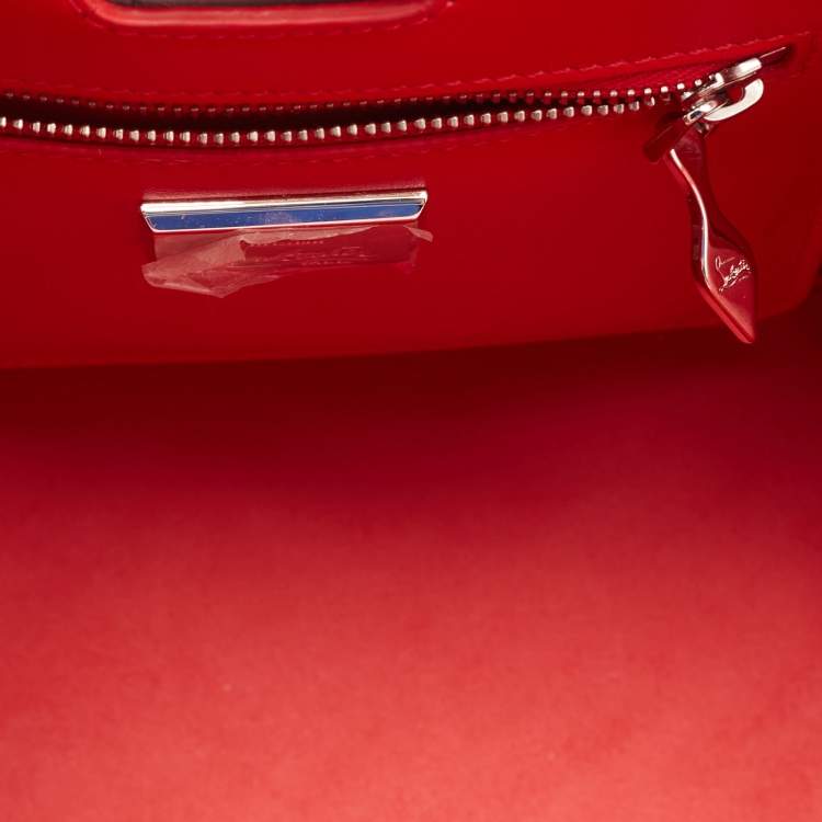 Pre Owned Christian Louboutin Multicolor PVC and Leather Small Paloma Loubicouture Top Handle Bag