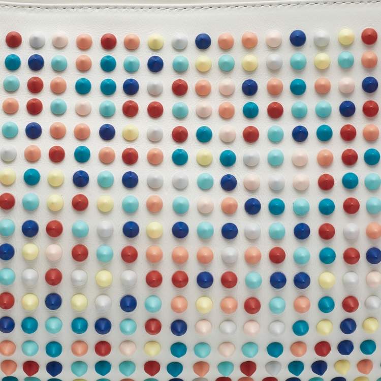 Pre Owned Christian Louboutin Multicolour Leather Loupibosh Spike Clutch Bag