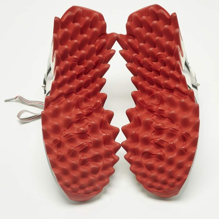 Pre Owned Christian Louboutin White Leather and Mesh Sharkina Low Top Sneakers Size 36